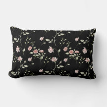 Rosa Bege Água-forte Floral Preto 