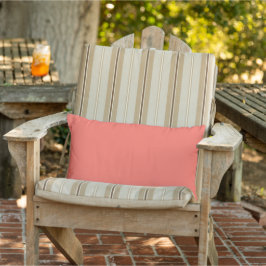 Almofada Lombar Rosa Coral Moderno Cor Sólida Simples