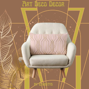 Almofada Lombar Rosa de Art e Travesseiro lombar Dourado