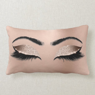 Almofada Lombar Rosa Dourado Brilhante Procura Lash Lux de Ativaç