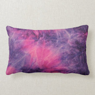Almofada Lombar Rosa e travesseiro decorativo roxo da tintura do
