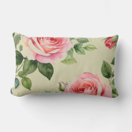 Almofada Lombar Rosa Rosa Rosa Rosa Rosa e Rosebud