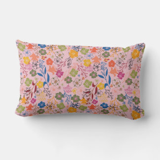 Almofada Lombar Rosa Sombra Batik Moderno