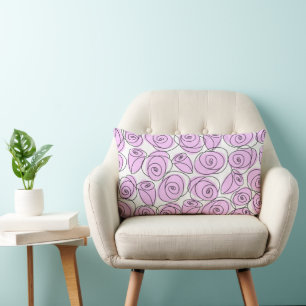 Almofada Lombar Rosas Lilac Lumbar striping atrás