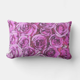 Almofada Lombar Rosas magentas