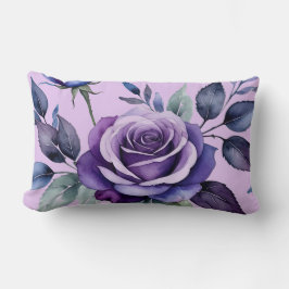 Almofada Lombar Rosas roxas com azul