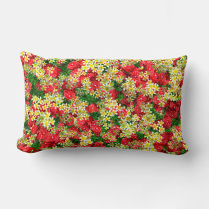 Almofada Lombar rosas vermelhas E Frangipanis, Cushion Lombar