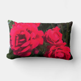 Almofada Lombar Rosas Vermelhas em Flor 