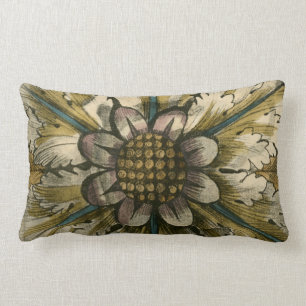 Almofada Lombar Rosette de demissão decorativa em Cinza