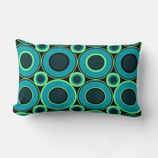 Almofada Lombar Rosquinha Teal Com Alça De Mint (Frente)