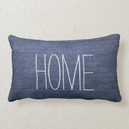Almofada Lombar Roteiro Home feito sob encomenda da sarja de Nimes