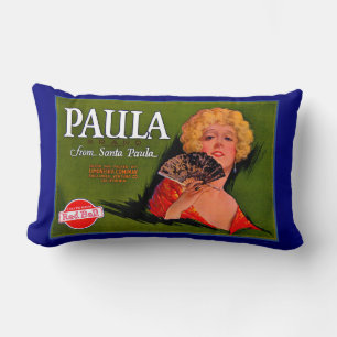 Almofada Lombar Rótulo da caixa de fruta Paula dos Papais noeis Pa