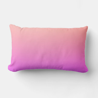 Almofada Lombar Roxo Colorido Desvanecendo Rosa e Pêssego Ombre