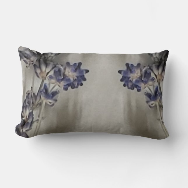 Almofada Lombar Roxo com Cinza lombar florante (Frente)
