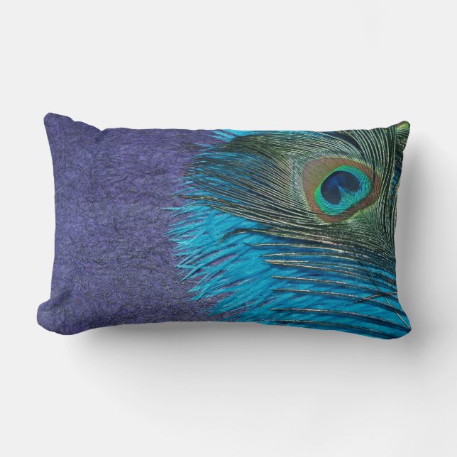 Almofada Lombar Roxo e pavão da cerceta (Frente)