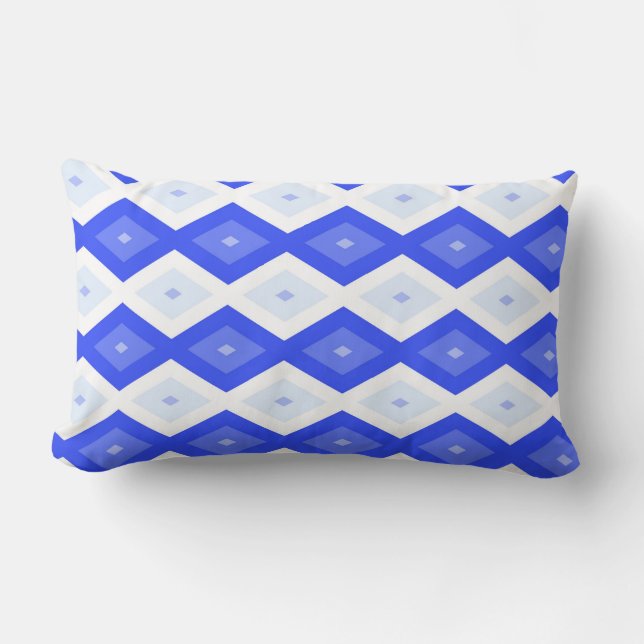 Almofada Lombar Royal blue diamond pattern (Frente)