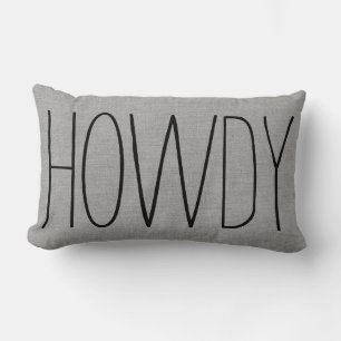 Almofada Lombar Rustic Cinza Howdy
