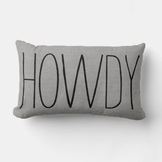 Almofada Lombar Rustic Cinza Howdy