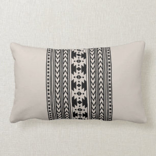 Almofada Lombar Rustic Tribal Aztec Pattern Farmhouse Beige