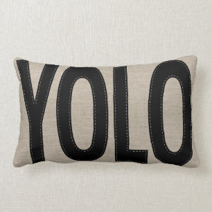 Almofada Lombar Rustic YOLO Personalizado Você Só Vive Uma Vez