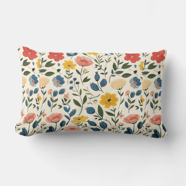 Almofada Lombar Rutic Bloom Warmth (Frente)