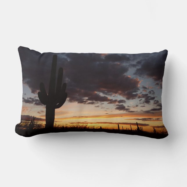 Almofada Lombar Saguaro Sunset III Arizona Desert Landscape (Frente)