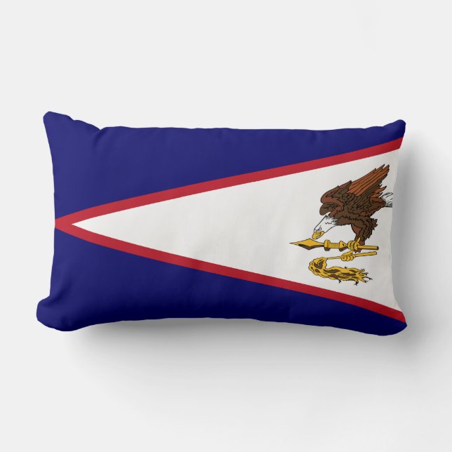 Almofada Lombar Samoa americana Flag (Frente)