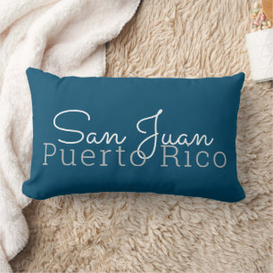 Almofada Lombar San Juan Porto Rico Word Art