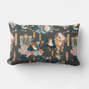 Almofada Lombar Sapo japonês ukiyo-e Froggies
