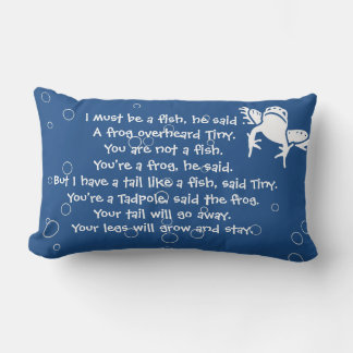 Almofada Lombar sapos brancos sobre história azul hora da cama nap