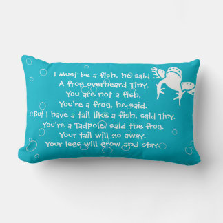 Almofada Lombar sapos brancos sobre história azul hora da cama nap