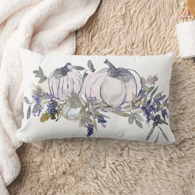 Almofada Lombar Sapphire Floral Pumpkin Adicionar Nome Puro (Cobertor)
