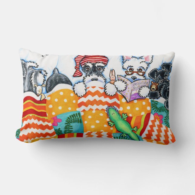 Almofada Lombar Schnauzers E Snoozes (Frente)