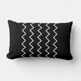 Almofada Lombar Schwarzweiß zickzack
