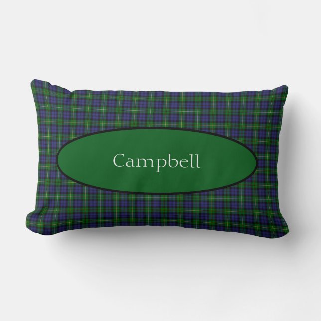 Almofada Lombar Scottish Campbell Family Tartan Personalizado (Frente)