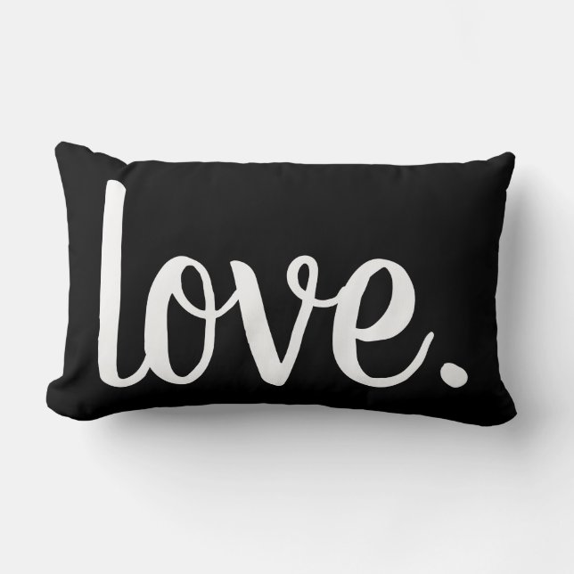 Almofada Lombar script chic LOVE. | (Frente)