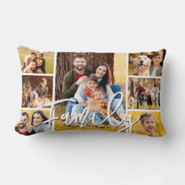 Almofada Lombar Script de Colagem de Fotografias da Família 7 Mode