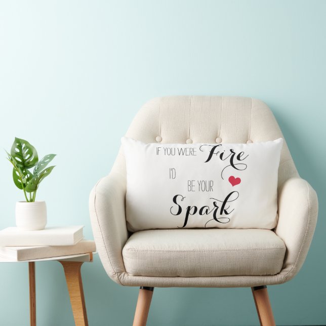 Almofada Lombar Se você fosse o Fogo, eu seria seu Spark (Cadeira)