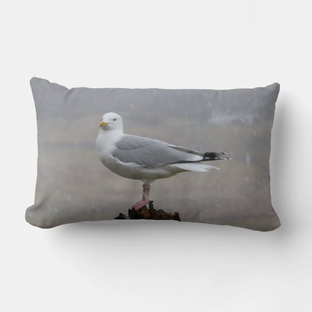 Almofada Lombar Seagull reversível em Posto ao nevar (Frente)