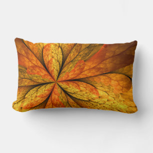 Almofada Lombar Sensação de outono, Flor Fractal Moderno Abstrat