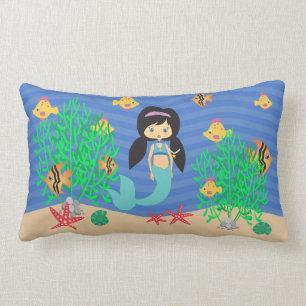Almofada Lombar Sereia sob o mar