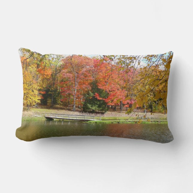 Almofada Lombar Sete Primaveras Call Bridge III Autumn Landscape (Frente)