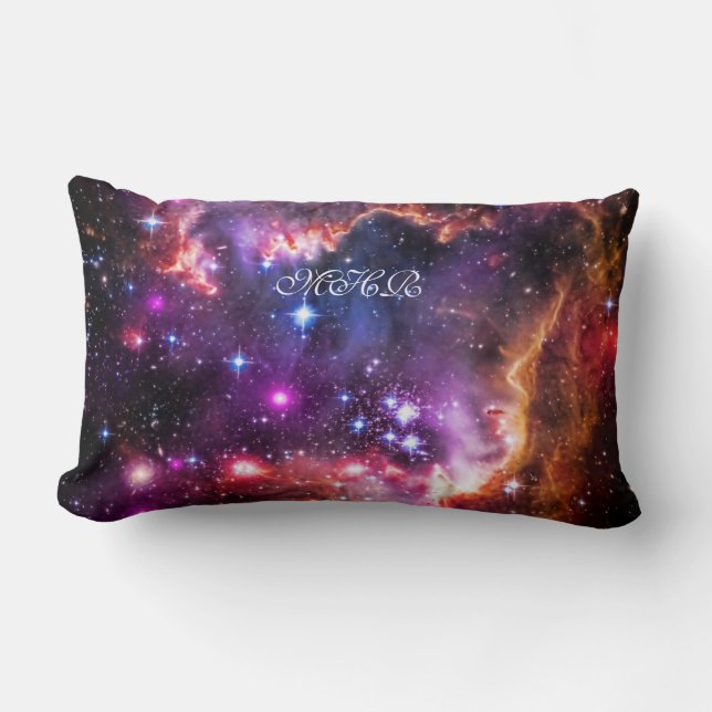 Almofada Lombar Seu Wingtip estrelado das iniciais do monograma de (Frente)