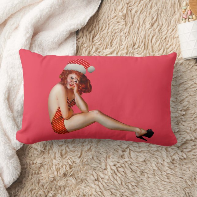 ALMOFADA LOMBAR SEXY PINUP CHRISTMAS LUMBAR PILLOW (Cobertor)