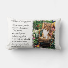 Almofada Lombar Sheltie Art Gifts Summer Garden