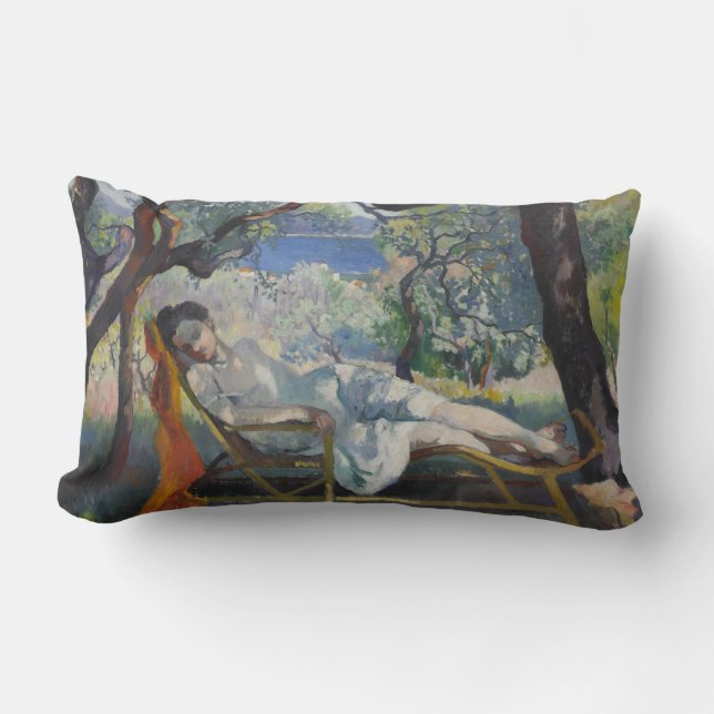 Almofada Lombar Siesta (Jeanne Sleeping in Mediterranean Garden) (Frente)
