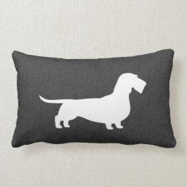 Almofada Lombar Silhueta de Dachshund de Pelo Cabeludo