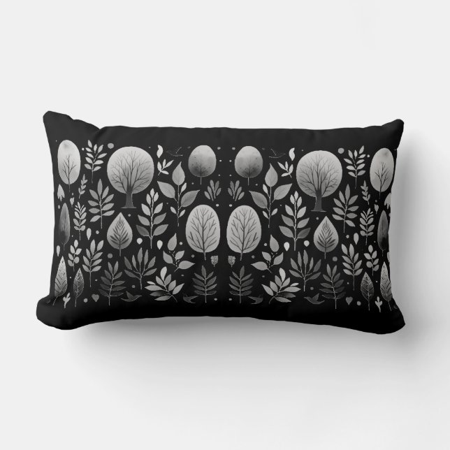 Almofada Lombar Silhuetas da Natureza: Noite (Frente)