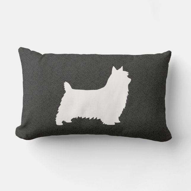 Almofada Lombar Silky Terrier Silhouette (Frente)