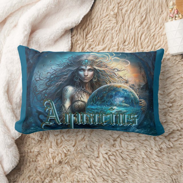 Almofada Lombar Símbolo Aquarius Zodiac (Cobertor)